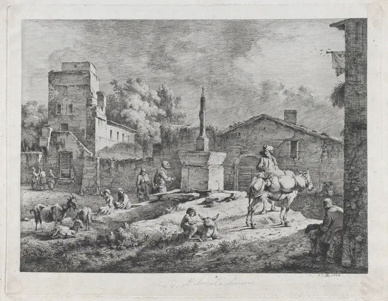 View of Saint-Andéol Wall Art by Jean Jacques de Boissieu - High-Resolution Digital Print