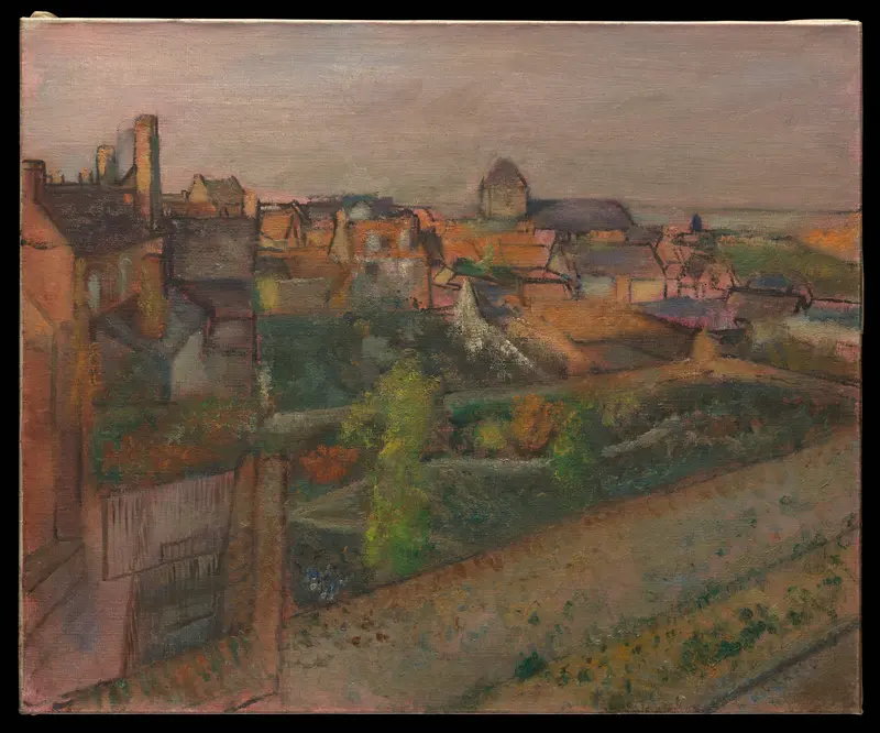 View of Saint-Valéry-sur-Somme Wall Art by Edgar Degas - High-Resolution Digital Print