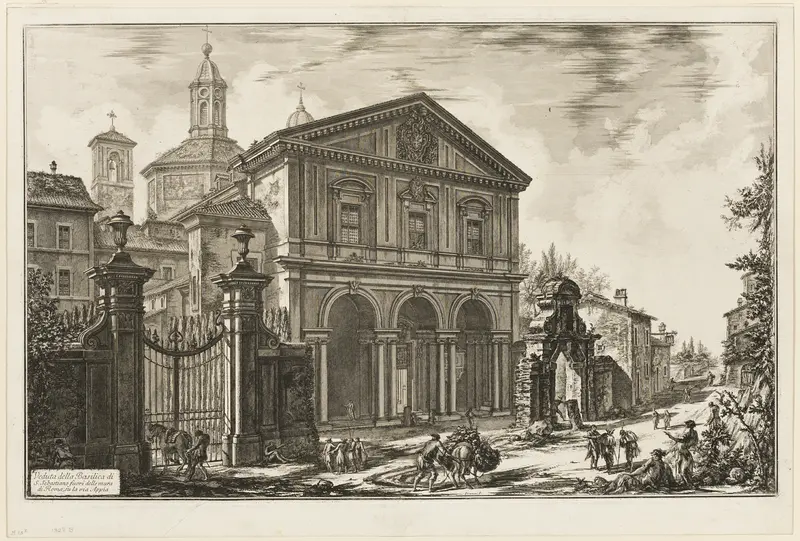 View of the Basilica of San Sebastiano fuori delle mura [St. Sebastian outside the Walls] on the Appian Way, from Views of Rome