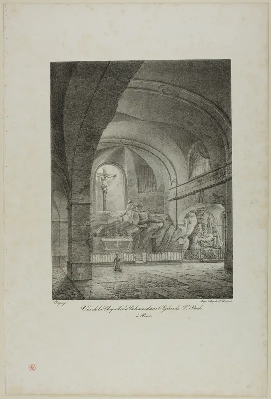 View of the Chapel of Calvary in the Church of St. Roch, Paris Wall Art by Nicolas Chapuy - High-Resolution Digital Print
