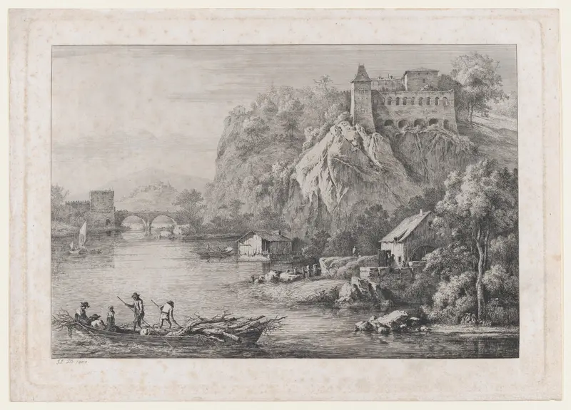 View of the Convent of the Barefooted Carmelites at Lyon Wall Art by Jean Jacques de Boissieu - High-Resolution Digital Print