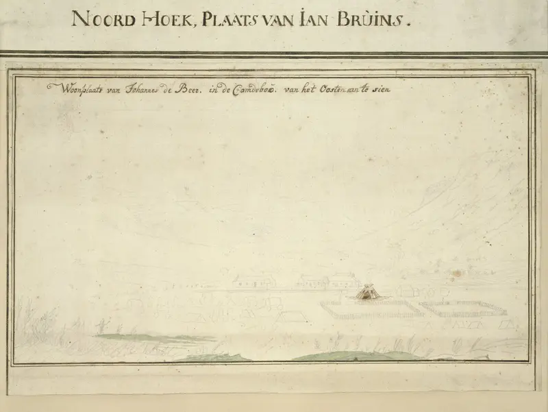 View of the farm of Johannes de Beer at Camdeboo, near the Sneeuberge, seen from the east Wall Art by Unknown - High-Resolution Digital Print