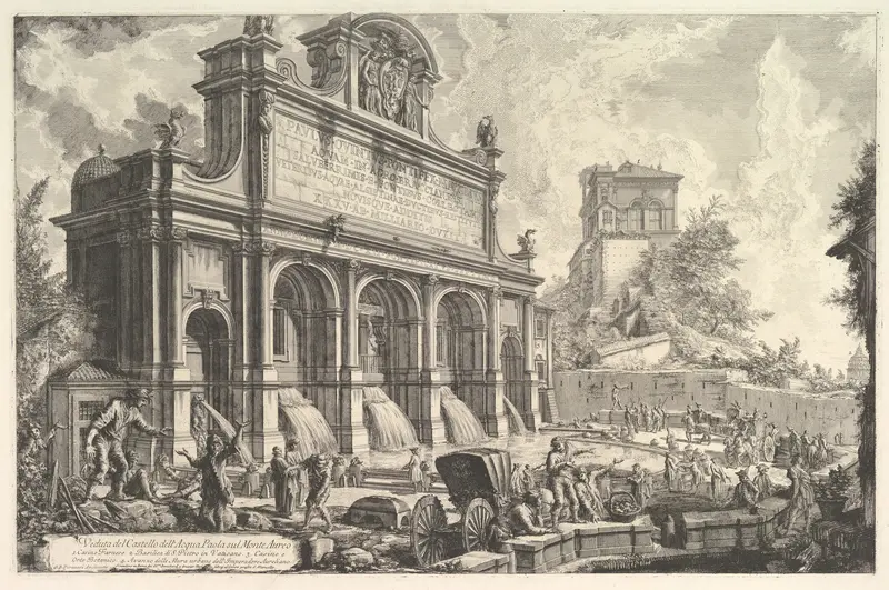 View of the Fountainhead of the Acqua Paola on Monte Aureo, from Vedute di Roma (Roman Views)