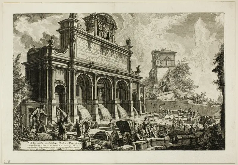 View of the Fountainhead of the Acqua Paola on Monte Aureo, from Views of Rome