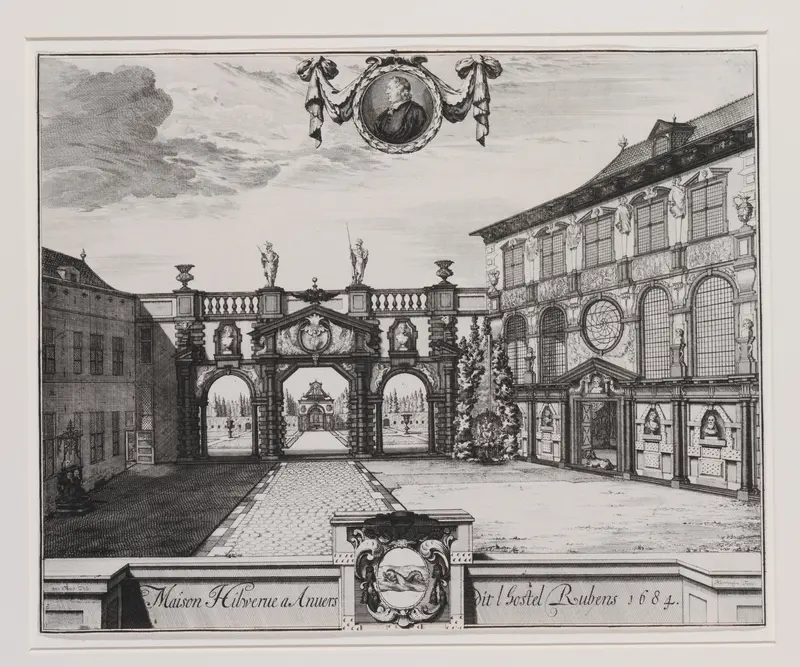 View of the Garden of the Rubenshuis, Antwerp Wall Art by Jacobus Harrewijn - High-Resolution Digital Print