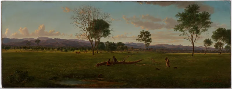 View of the Gippsland Alps, from Bushy Park on the River Avon Wall Art by Eugène Charles François Guérard - High-Resolution Digital Print