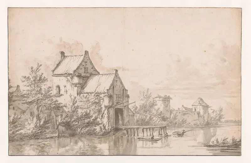 View of the Heeswijkerpoort, Montfoort Wall Art by Pieter Mulier (II) - High-Resolution Digital Print