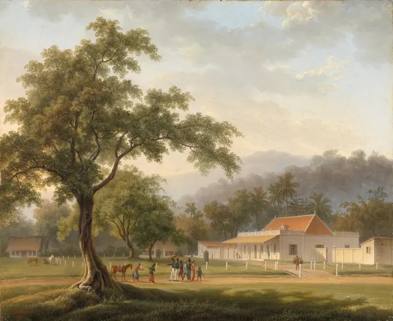 View of the house of the resident, Mr. J. Ph. van Zuylen van Nyevelt, in Banyuwangi (East Java) Wall Art by Unknown - High-Resolution Digital Print