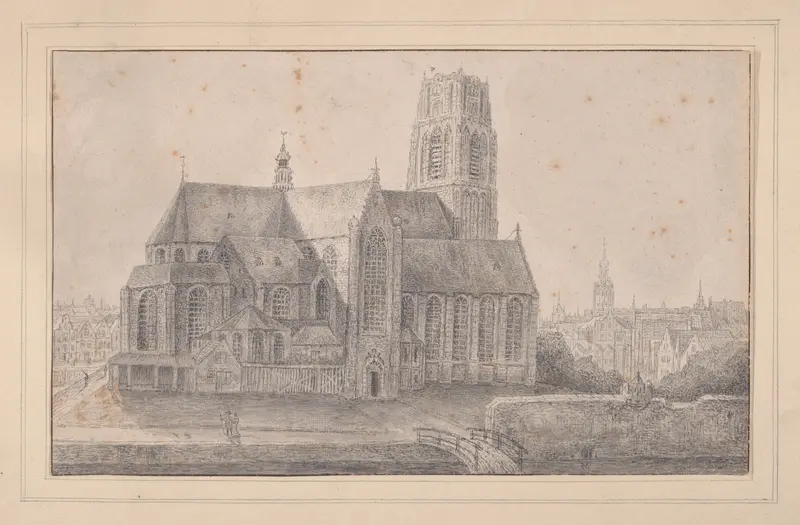 View of the Laurenskerk, Rotterdam Wall Art by Gerrit van Battem - High-Resolution Digital Print