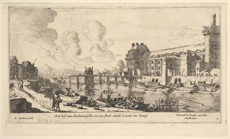 View of the Louvre and the Tuileries, from Views of Paris and Neighborhoods, plate 1 Wall Art by Reinier Nooms, called Zeeman - High-Resolution Digital Print