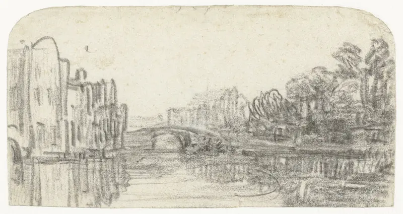 View of the Nieuwezijds Voorburgwal Wall Art by Rembrandt van Rijn - High-Resolution Digital Print