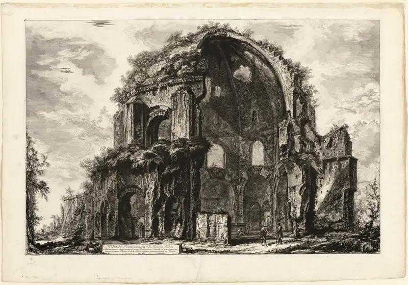View of the Octagonal Temple of Minerva Medica, from Views of Rome