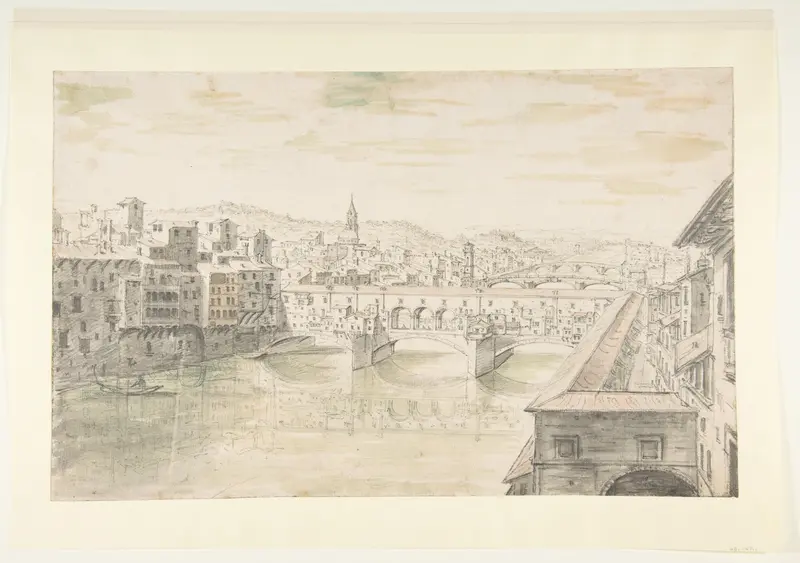View of the Ponte Vecchio, Florence Wall Art by Israel Silvestre - High-Resolution Digital Print