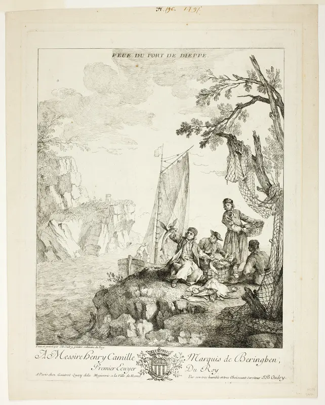 View of the Port of Dieppe Wall Art by Jean-Baptiste Oudry - High-Resolution Digital Print