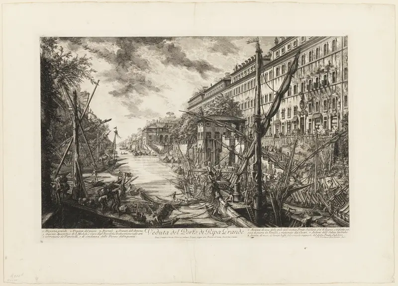 View of the Port of Ripa Grande, from Views of Rome