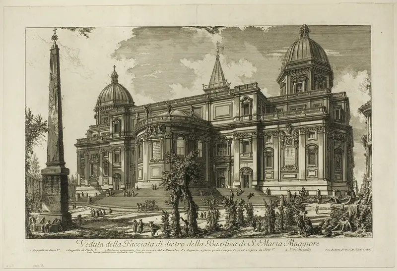 View of the Rear Entrance of the Basilica of S. Maria Maggiore, from Views of Rome