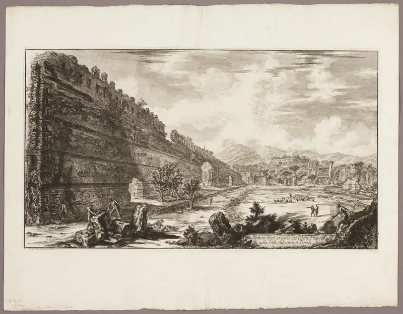 View of the Remains of the Praetorian Fort [the Poecile], Hadrian's Villa, Tivoli, from Views of Rome