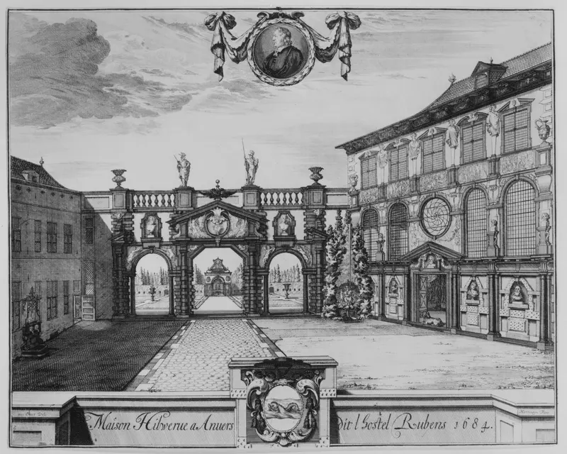 View of the Rubenshuis in Antwerp Wall Art by Jacobus Harrewijn - High-Resolution Digital Print