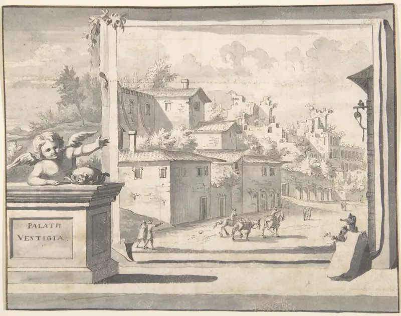 View of the Ruins of the Palatine Hill Wall Art by Jan Goeree - High-Resolution Digital Print