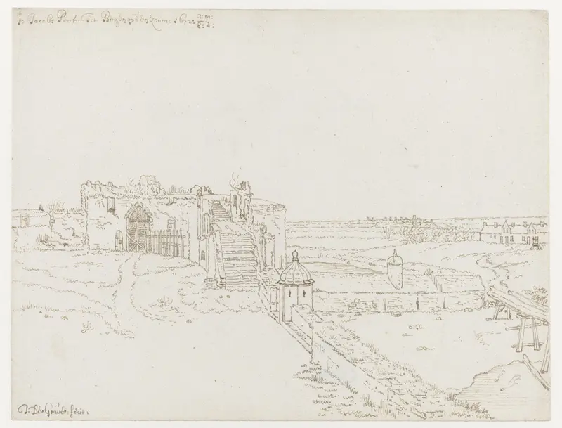 View of the Ruins of the Sint Jacobspoort (‘St Jacob’s Gate’), Bergen op Zoom Wall Art by Josua de Grave - High-Resolution Digital Print