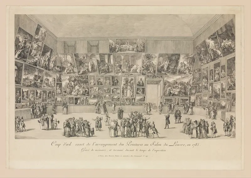 View of the Salon of 1785 Wall Art by Pietro Antonio Martini - High-Resolution Digital Print