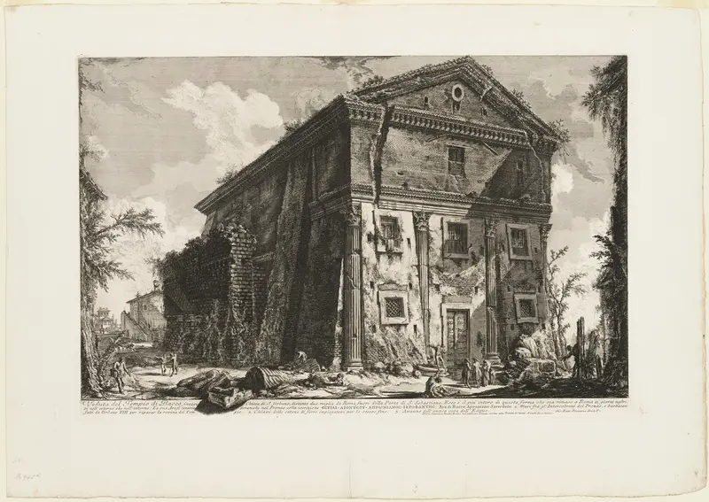 View of the Temple of Bacchus, now the church of S. Urbano, two miles distant from Rome, beyond the Porta S. Sebastiano, from Views of Rome