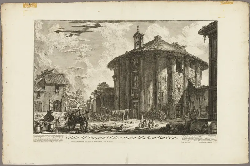 View of the Temple of Cybele in the Piazza of the Bocca della Verità, from Views of Rome