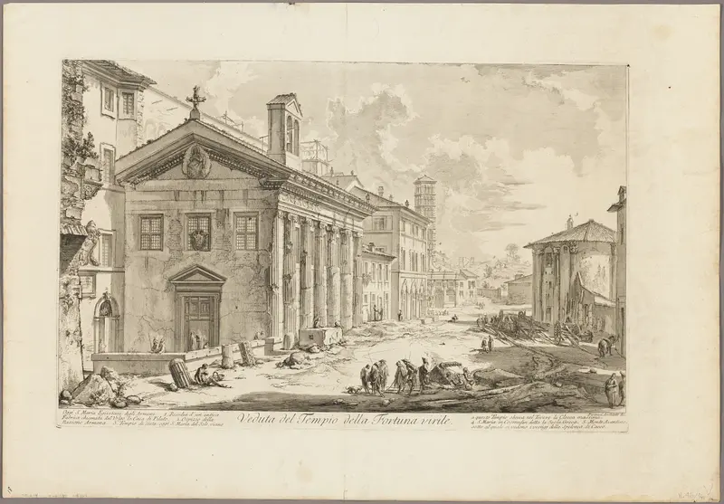 View of the Temple of Fortuna Virilis. Now the Armenian church of S. Maria Egizziaca, from Views of Rome