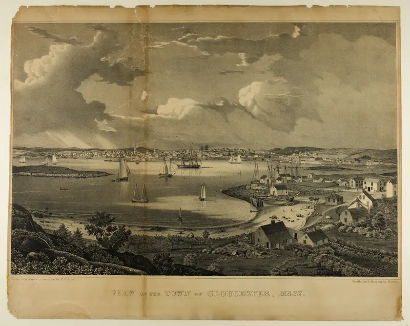 View of the Town of Gloucester, Massachusetts Wall Art by Fitz Henry Lane - High-Resolution Digital Print