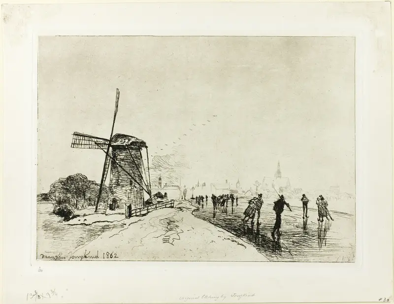 View of the Town of Maassluis Wall Art by Johan Barthold Jongkind - High-Resolution Digital Print