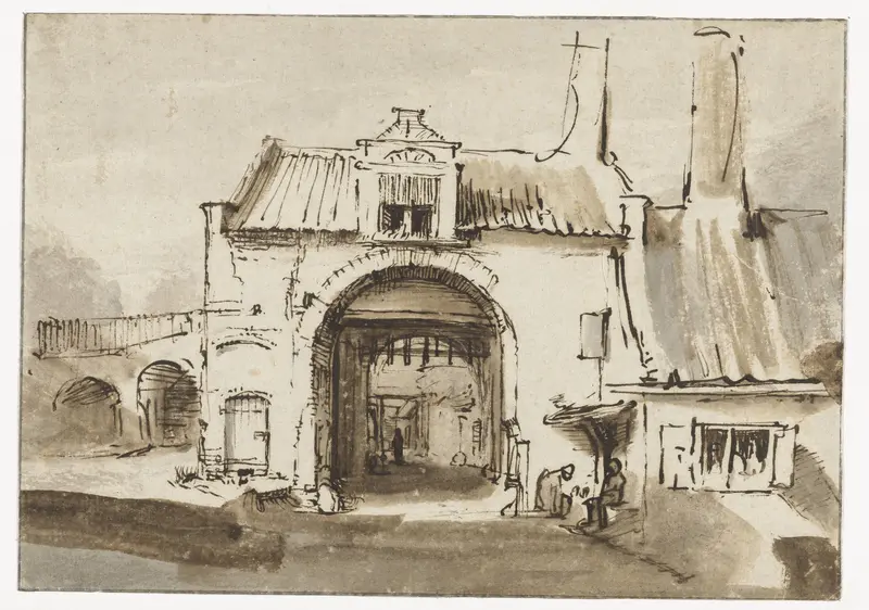 View of the Utrechtse Poort in Amersfoort, Seen from the Town Wall Art by anonymous - High-Resolution Digital Print