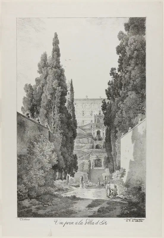 View of the Villa d'Este Wall Art by Claude Thienon - High-Resolution Digital Print