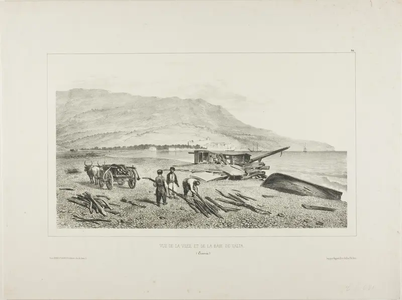 View of the Village and Bay of Yalta, Crimea, August 15, 1837