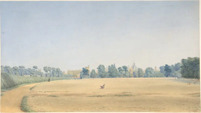 View of University Park looking towards New College, Oxford Wall Art by William Turner of Oxford - High-Resolution Digital Print