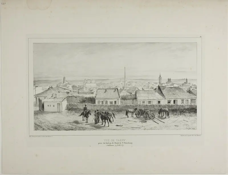 View of Yassy Taken from the Balcony of the St. Petersburg Hotel, Moldavia, July 19, 1837