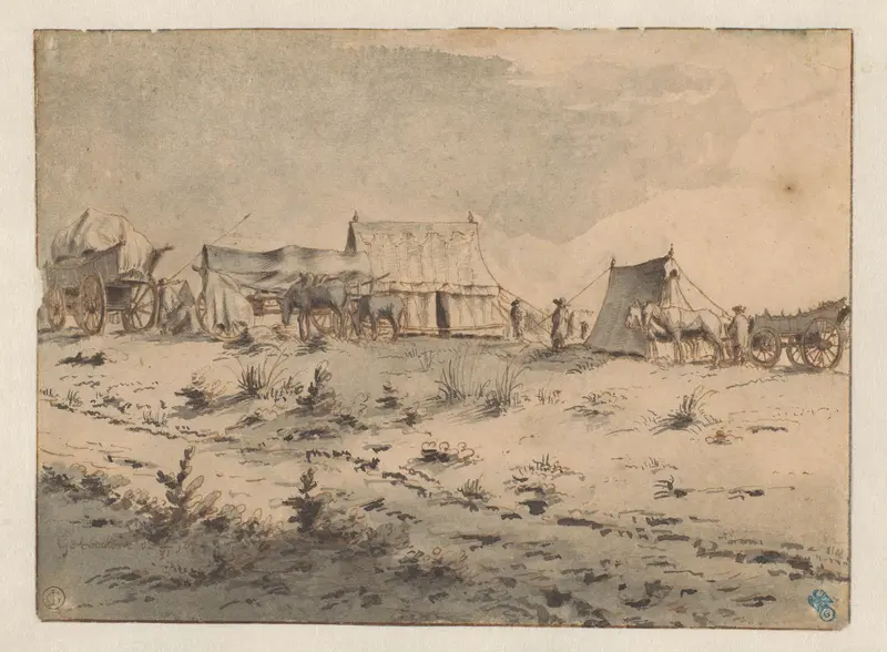 View on an Army Base Wall Art by Unknown - High-Resolution Digital Print