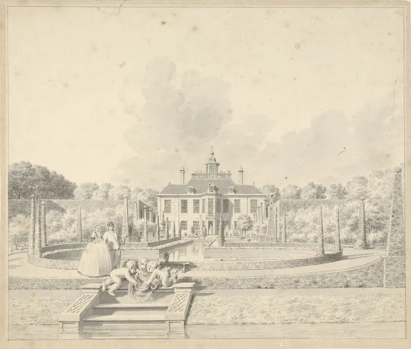 Views of the Estate Spieringshoek between Schiedam and Vlaardingen Wall Art by Cornelis Pronk - High-Resolution Digital Print