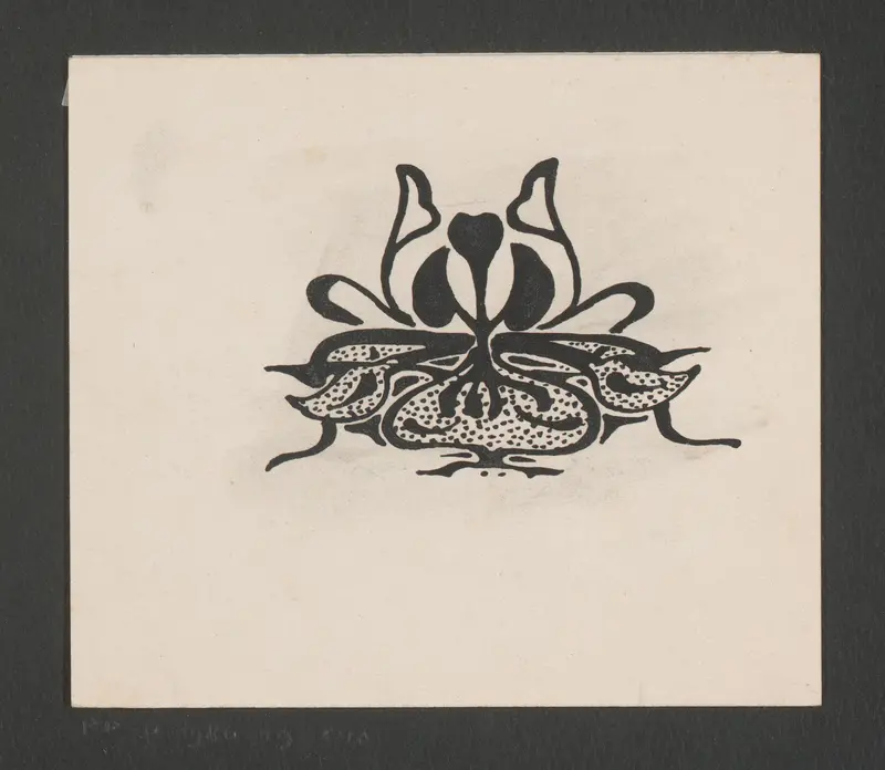 Vignet met bloem Wall Art by Reinier Willem Petrus de Vries (1874-1953) - High-Resolution Digital Print