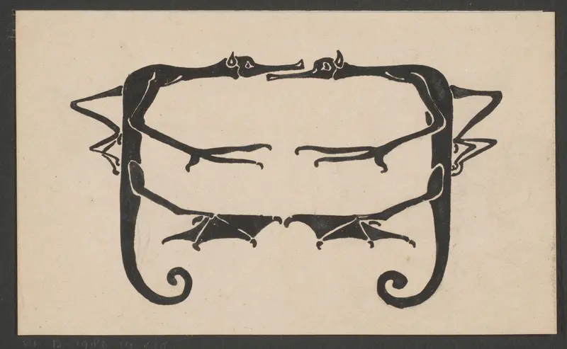 Vignet met twee amfibieën Wall Art by Reinier Willem Petrus de Vries (1874-1953) - High-Resolution Digital Print