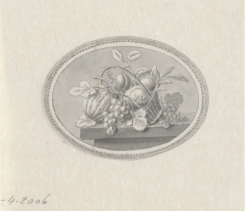 Vignet met twee vogels die een nest bouwen Wall Art by Pieter de Goeje - High-Resolution Digital Print