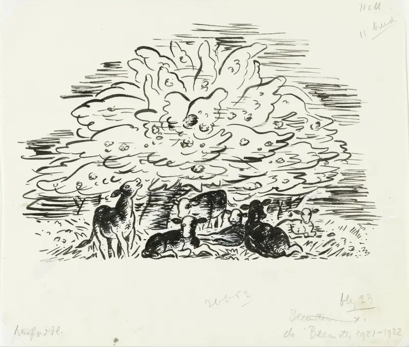 Vignet voor biografie van Gestel door Prof. W. van der Pluym Wall Art by Leo Gestel - High-Resolution Digital Print