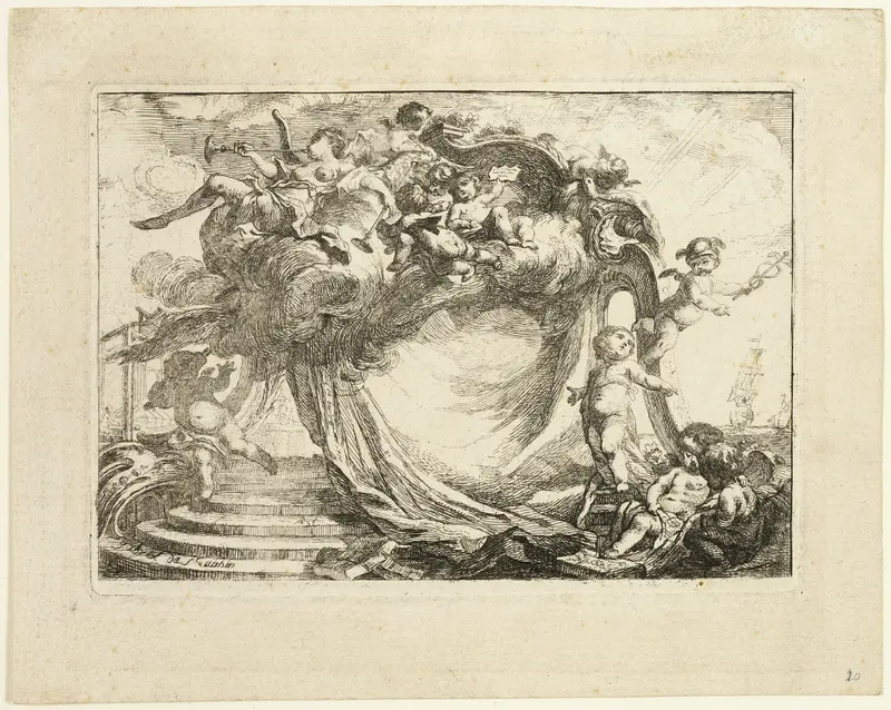 Vignette for an Address Wall Art by Gabriel Jacques de Saint-Aubin - High-Resolution Digital Print
