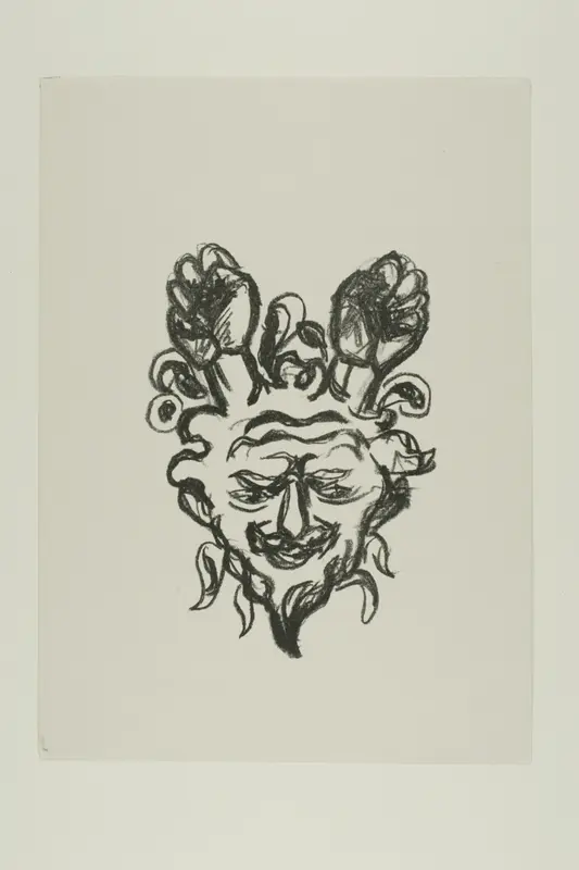 Vignette: Satyr's Head Wall Art by Edvard Munch - High-Resolution Digital Print
