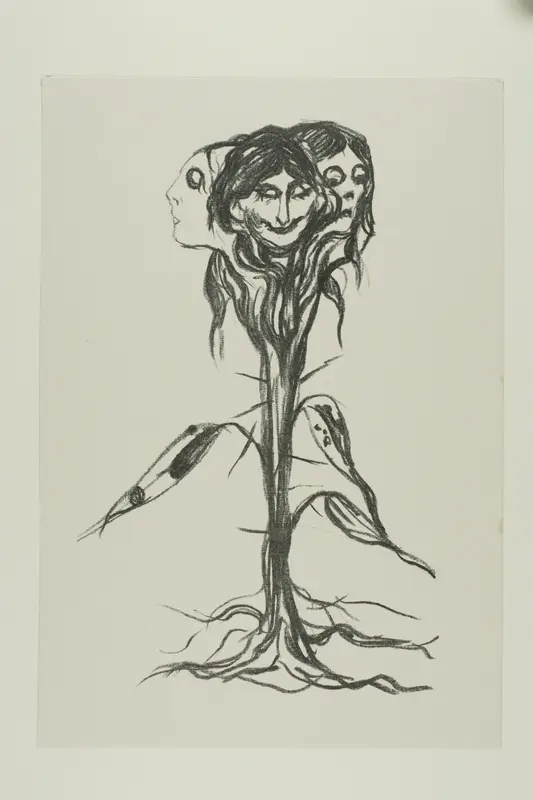 Vignette:Amaryllis Wall Art by Edvard Munch - High-Resolution Digital Print