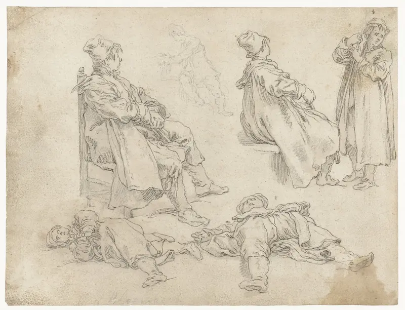Vijf jongens Wall Art by Abraham Bloemaert - High-Resolution Digital Print