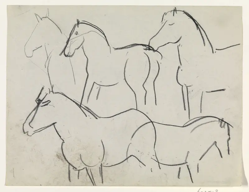 Vijf paarden Wall Art by Leo Gestel - High-Resolution Digital Print