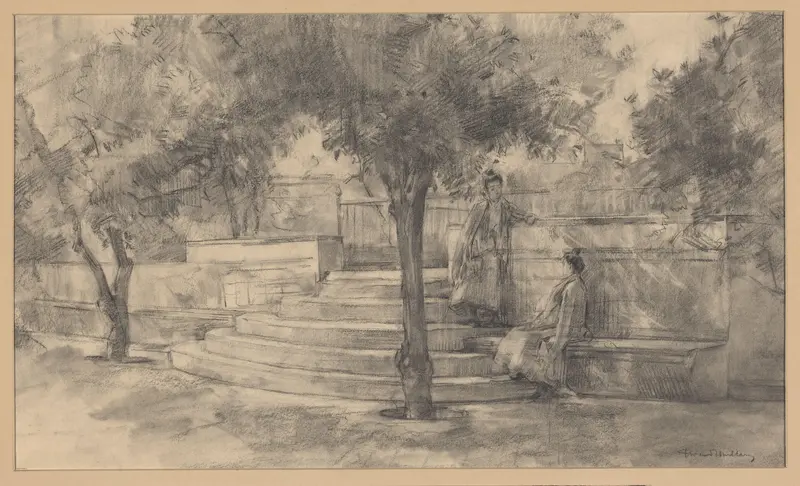 Vijver in de tuin van het Koninklijk Paleis te Sevilla Wall Art by Unknown - High-Resolution Digital Print