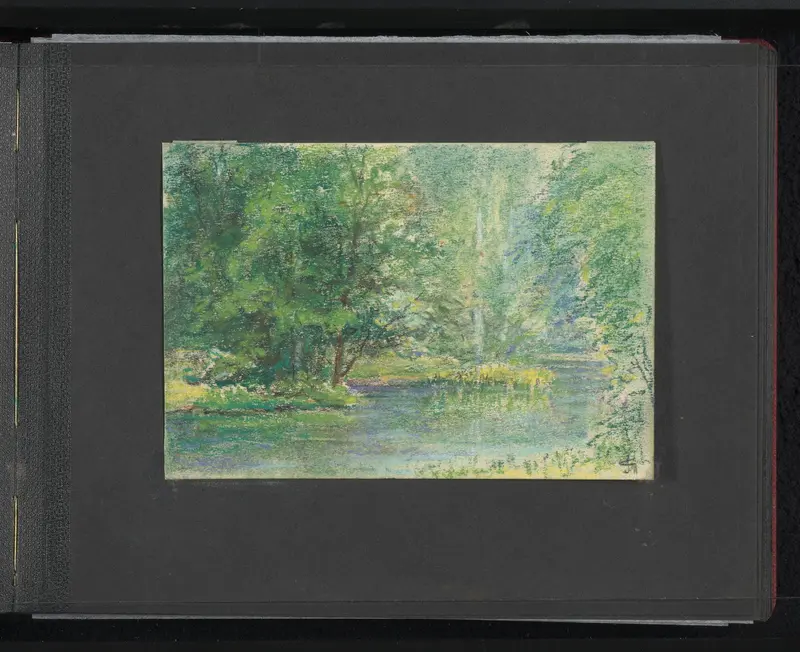 Vijver in het Kurpark te Wiesbaden Wall Art by Unknown - High-Resolution Digital Print