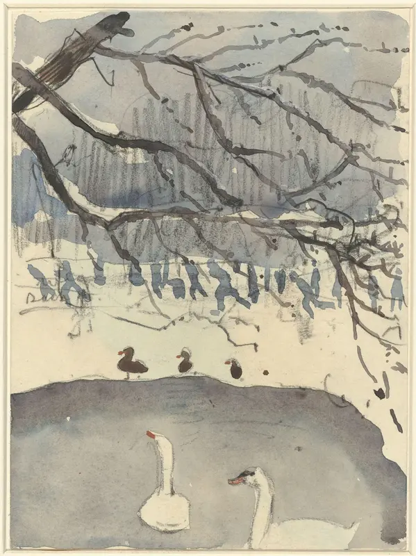 Vijver in het Vondelpark in de winter Wall Art by Fik Abbing - High-Resolution Digital Print