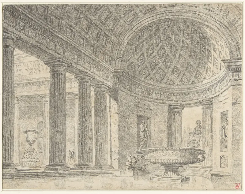Villa Albani te Rome Wall Art by Hubert Robert - High-Resolution Digital Print